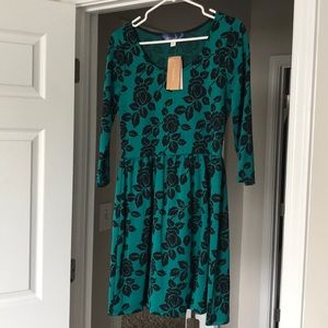 Green and black 3/4 sleeve dress from Francesca’s